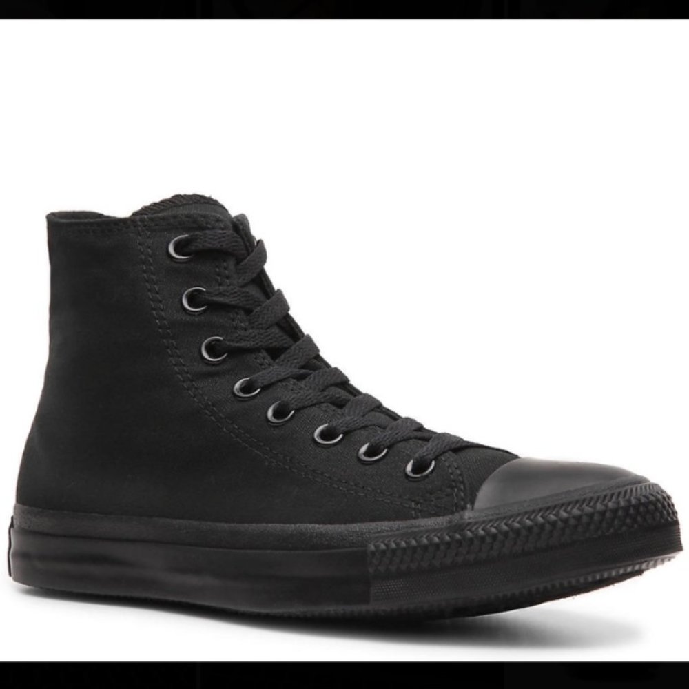 All Black Converse Chuck Taylor All Star High Tops - Picture 2 of 14